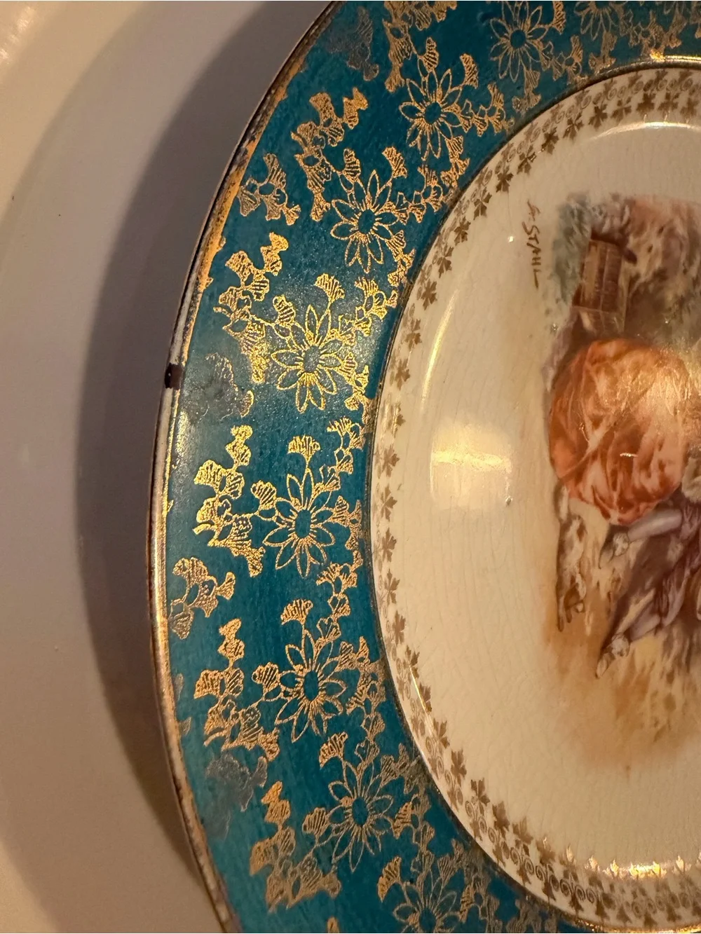 Mid 20th century H&Co Selb Bavaria Heinrich porcelain cabinet plate.